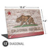 California Flag Dark Wood Universal Laptop 13in (10.6 x 7.6in) Skin